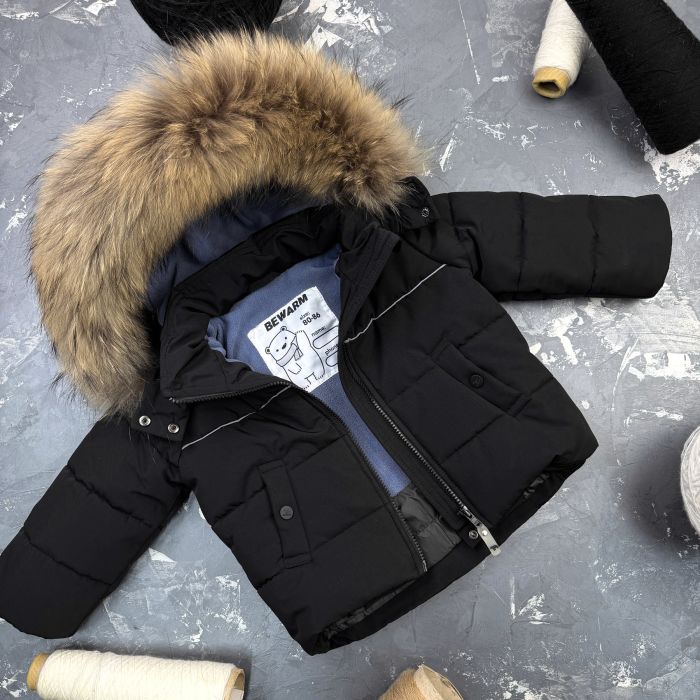 Комбінезон BEWARM Umka Black дитячий зимовий роздільний