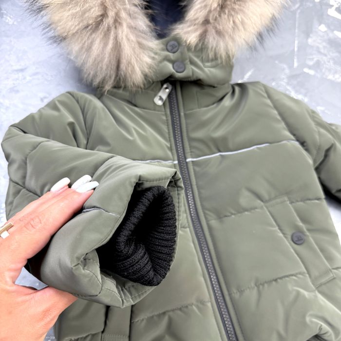 Комбінезон BEWARM Umka khaki дитячий зимовий роздільний