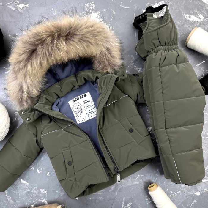 Комбінезон BEWARM Umka khaki дитячий зимовий роздільний