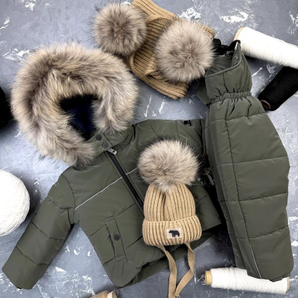 Комбінезон BEWARM Umka khaki дитячий зимовий роздільний