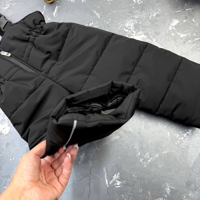 Комбінезон BEWARM Umka Black-Orange дитячий зимовий роздільний