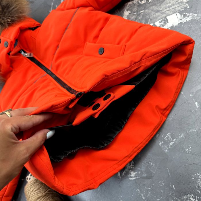 Комбінезон BEWARM Umka Black-Orange дитячий зимовий роздільний