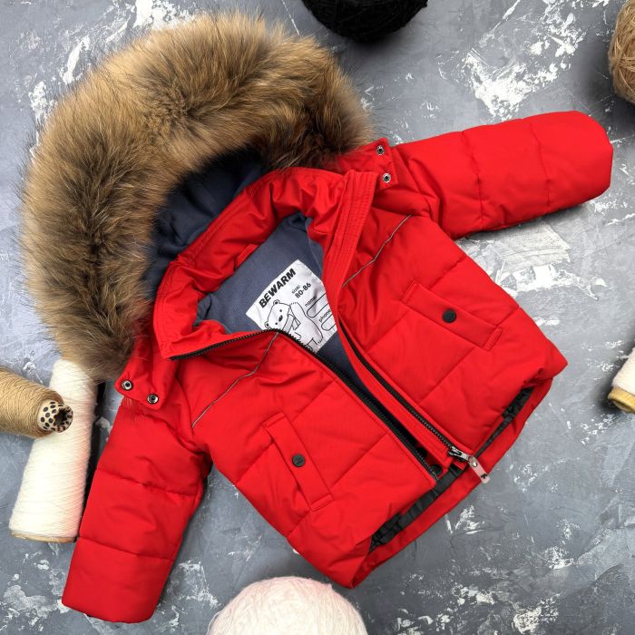 Комбінезон BEWARM Umka Red-black дитячий зимовий роздільний