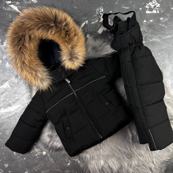 Комбінезон BEWARM Umka Black дитячий зимовий роздільний