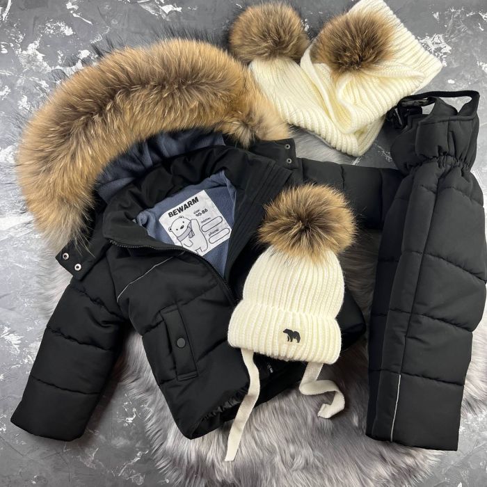 Комбінезон BEWARM Umka Black дитячий зимовий роздільний