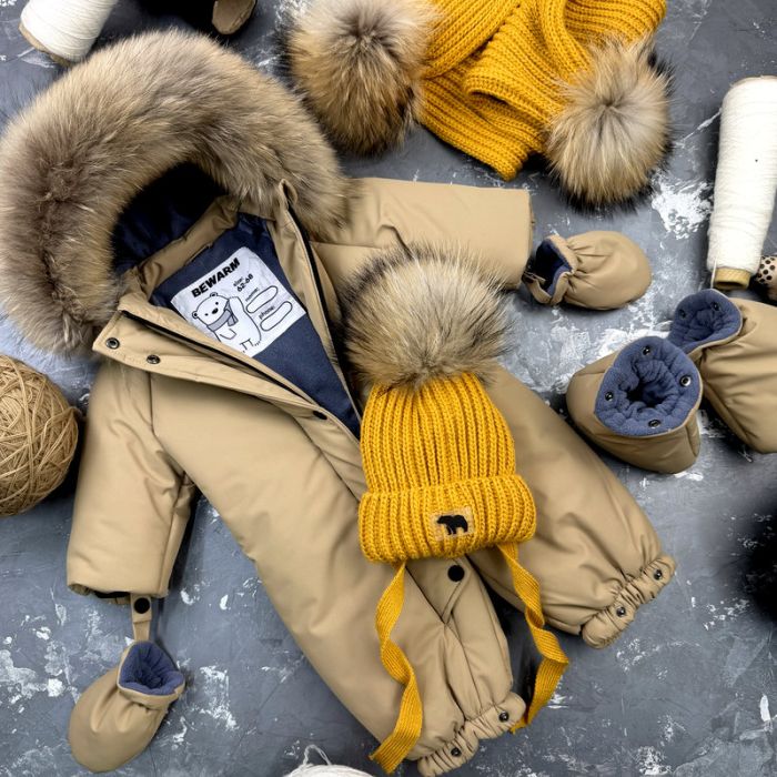 Комбінезон BEWARM Kodiaq суцільний з пінетками Beige