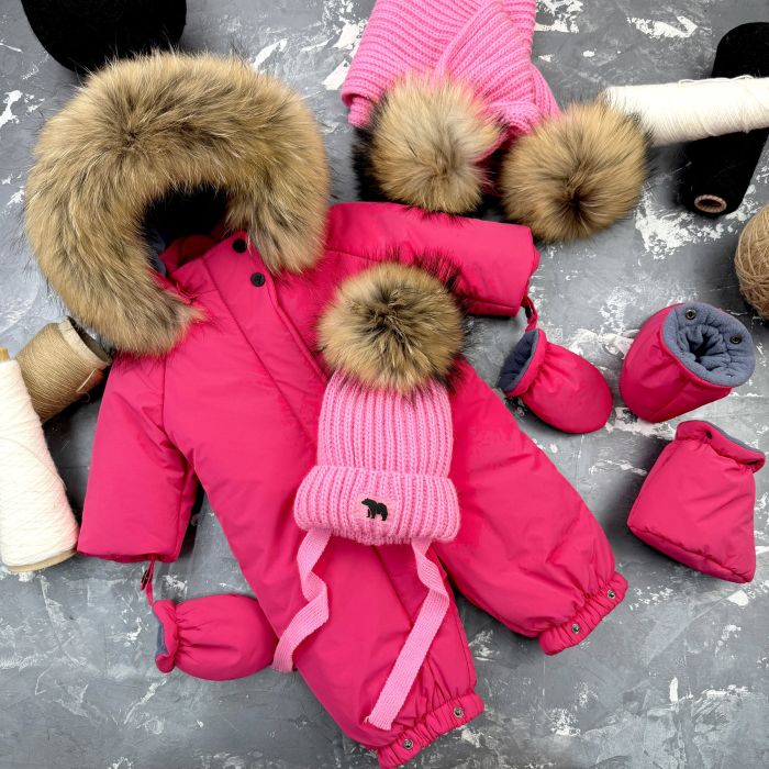 Комбінезон BEWARM Kodiaq суцільний з пінетками Pink