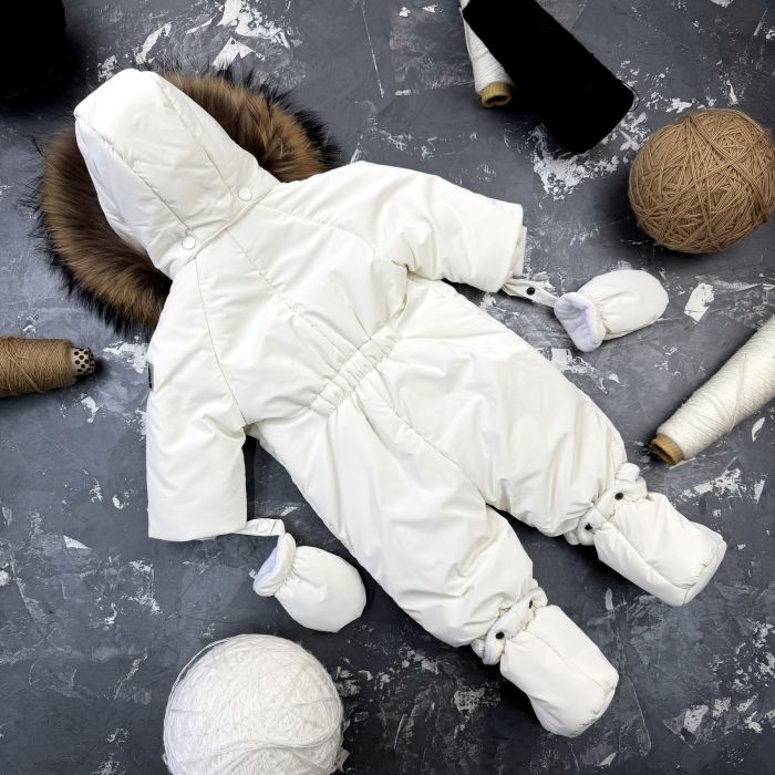 Комбінезон BEWARM Kodiaq суцільний з пінетками White velvet