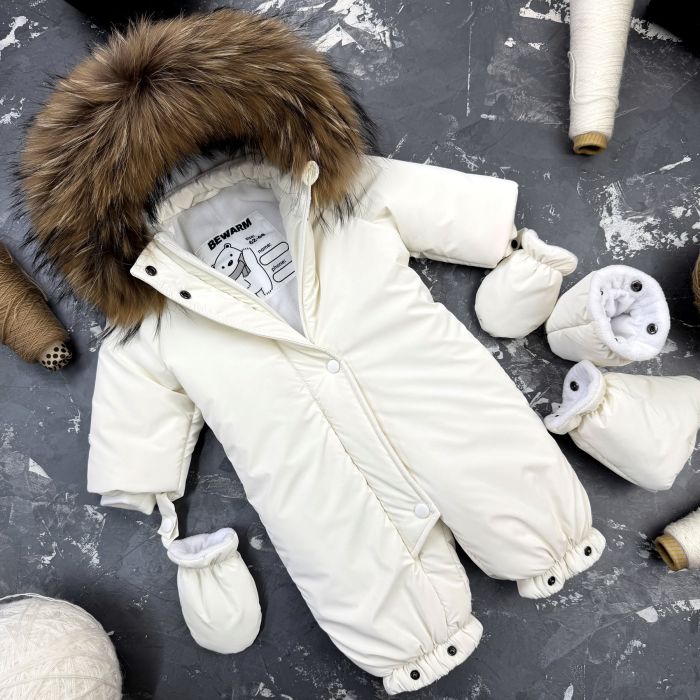 Комбінезон BEWARM Kodiaq суцільний з пінетками White velvet