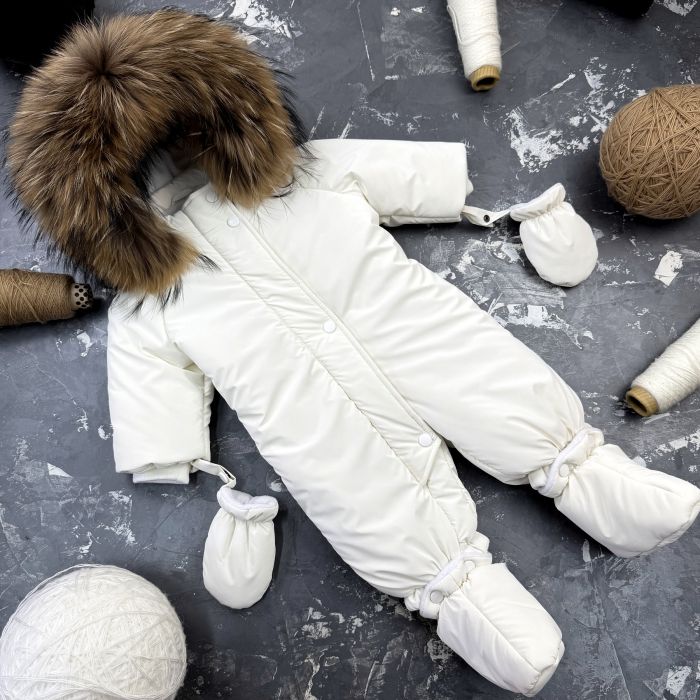 Комбінезон BEWARM Kodiaq суцільний з пінетками White velvet