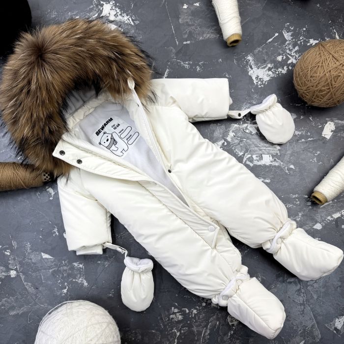 Комбінезон BEWARM Kodiaq суцільний з пінетками White velvet