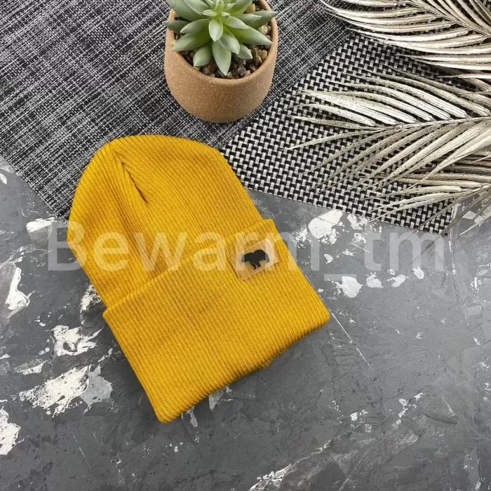 Шапочка дитяча демісезонна beanie mustard