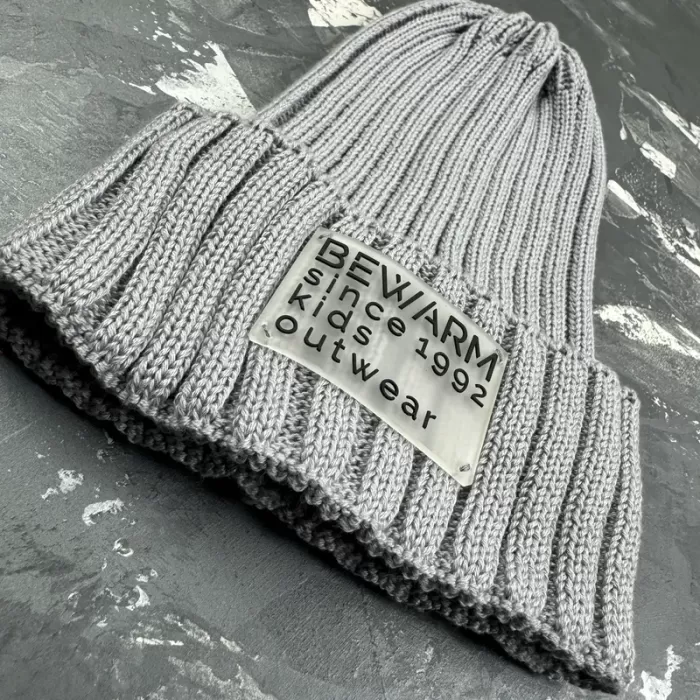 Шапочка дитяча демісезонна banana grey