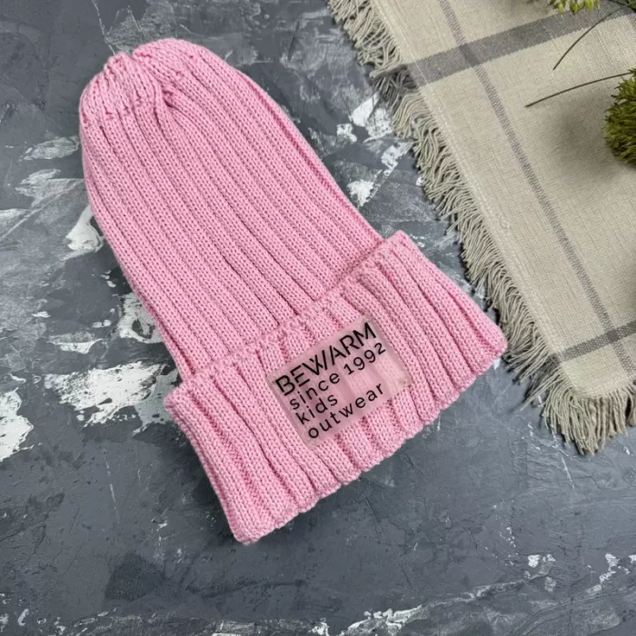 Шапочка дитяча демісезонна banana pink
