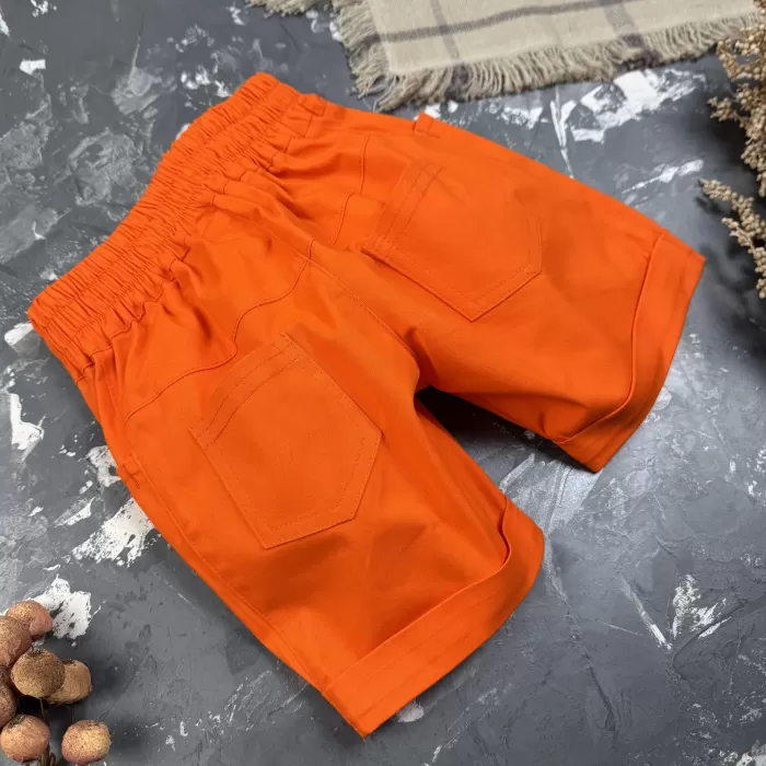 Костюм #BEWARM шорти+футболка+панамка дитячий Помаранчевий/Білий