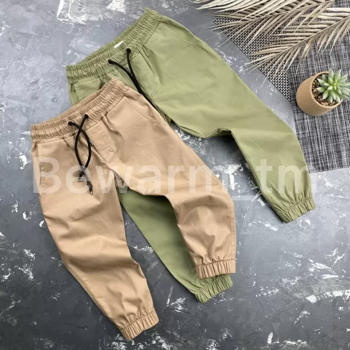 Штани дитячі джоггери Organic Cotton beige