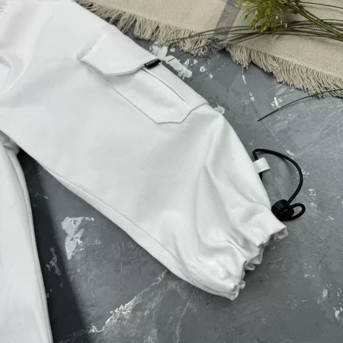 Штани дитячі карго Organic Cotton white