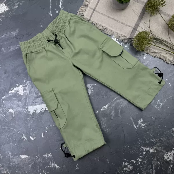 Штани дитячі карго Organic Cotton oliva