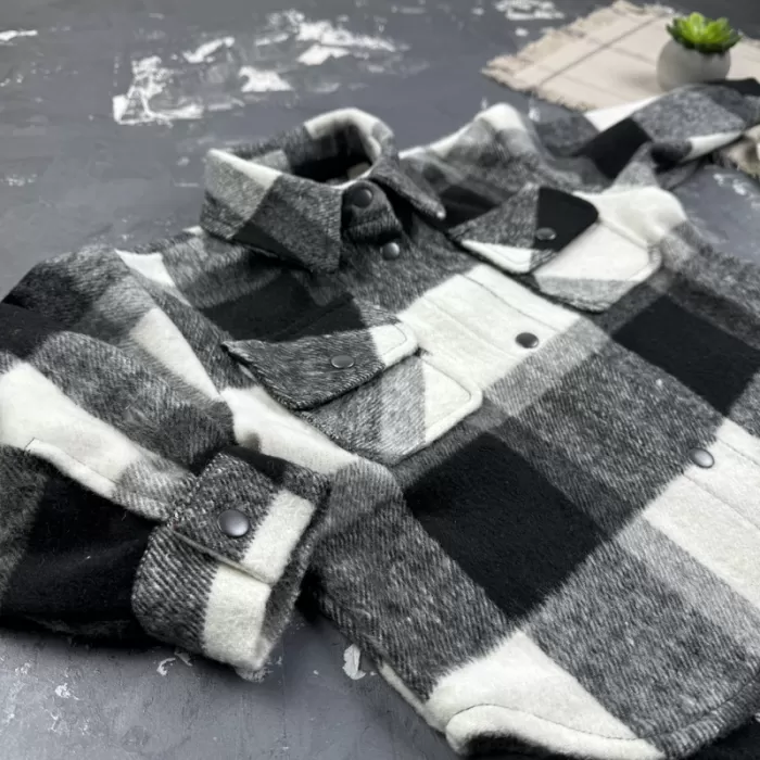 Сорочка дитяча в клітинку BEWARM black