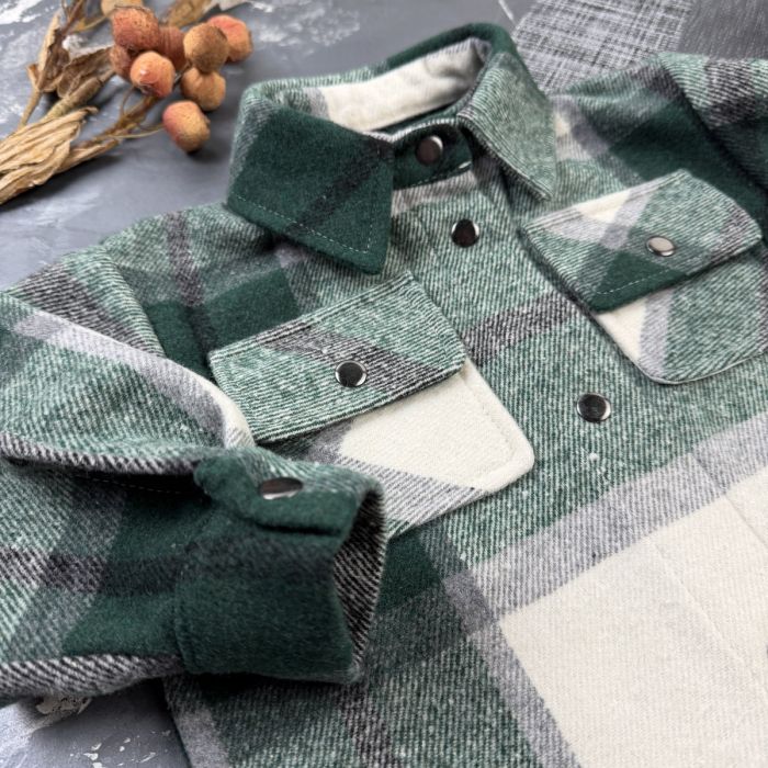 Сорочка дитяча в клітинку BEWARM Emerald