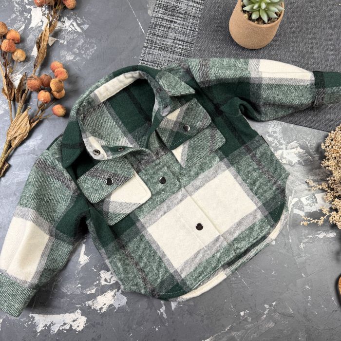 Сорочка дитяча в клітинку BEWARM Emerald