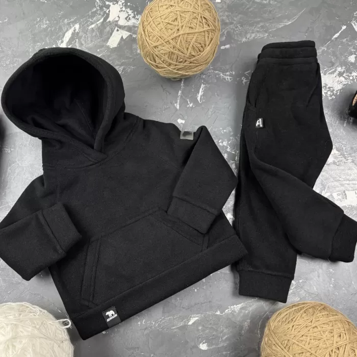 Спортивний дитячий костюм Polar Fleece HQ BEWARM Black