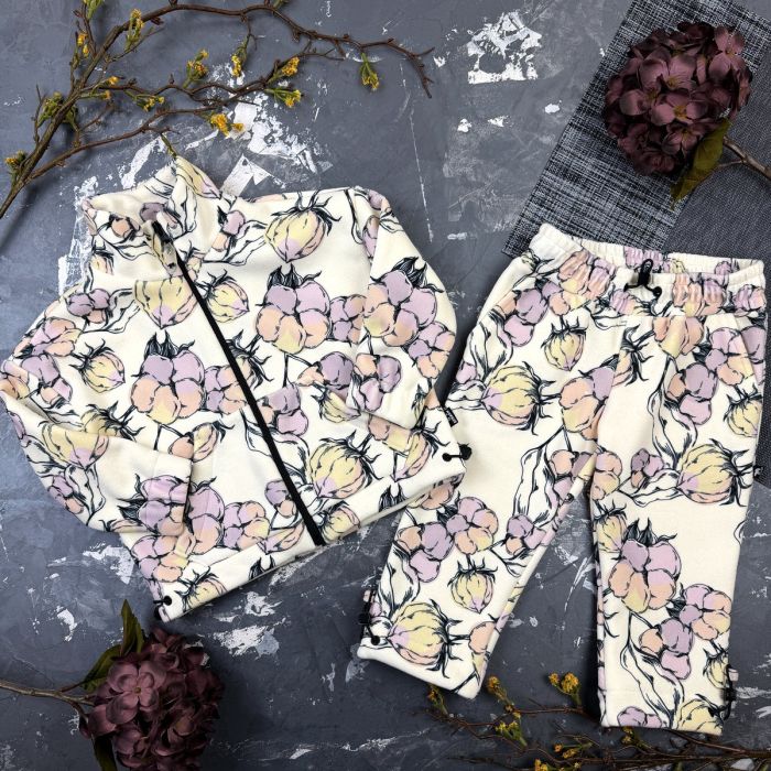 Спортивний дитячий костюм DubleFleece BEWARM Cotton Flowers