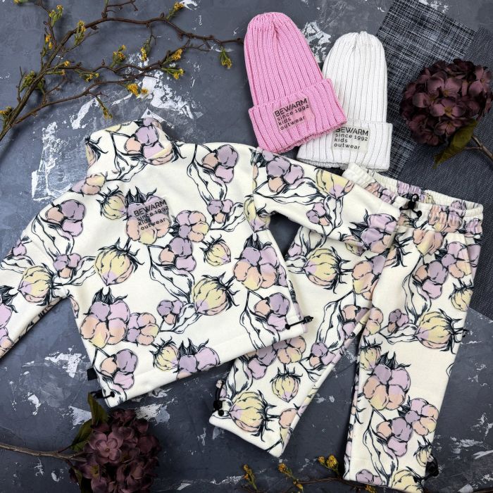 Спортивний дитячий костюм DubleFleece BEWARM Cotton Flowers