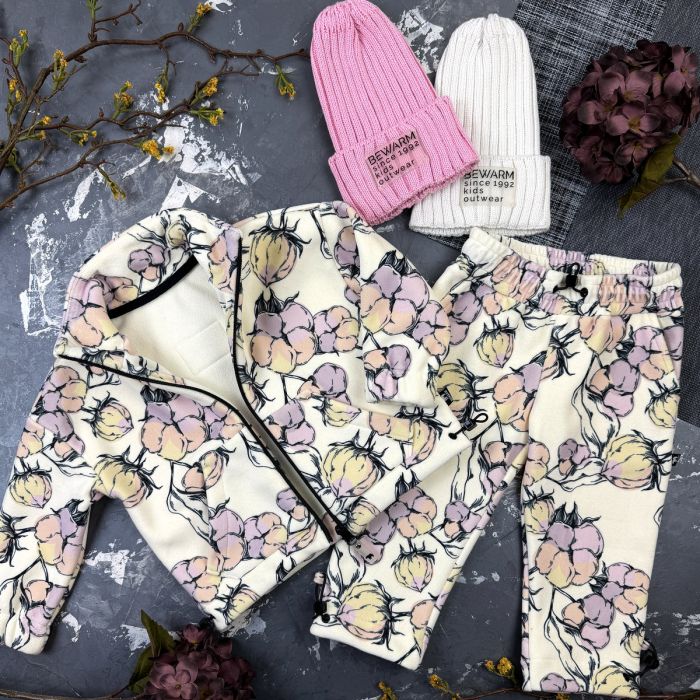 Спортивний дитячий костюм DubleFleece BEWARM Cotton Flowers