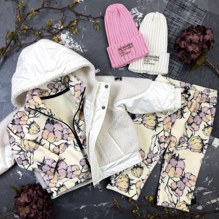Спортивний дитячий костюм DubleFleece BEWARM Cotton Flowers