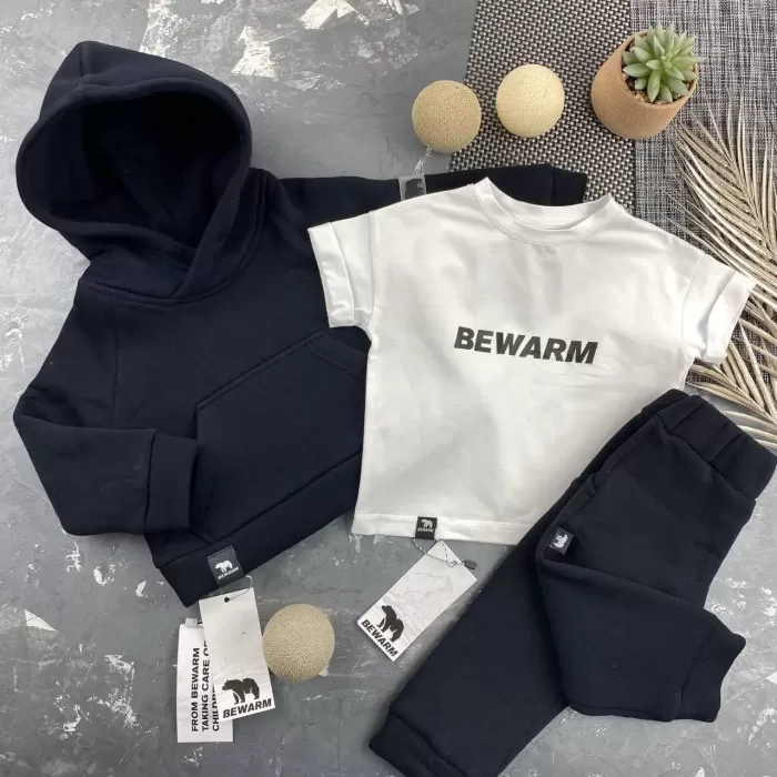 Спортивний дитячий костюм на флісі BEWARM Black