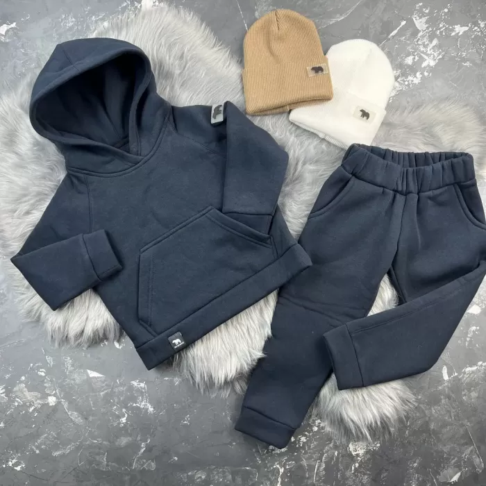 Спортивний дитячий костюм на флісі BEWARM Dark Blue
