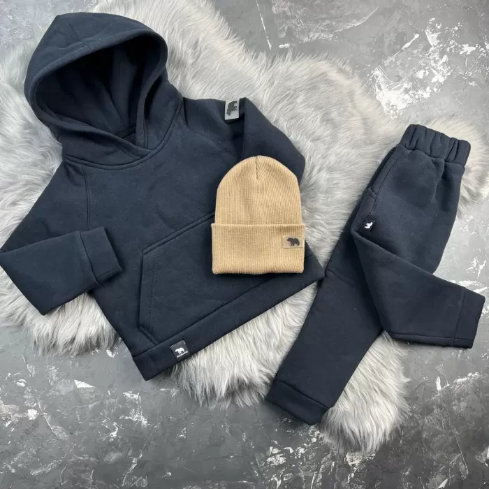 Спортивний дитячий костюм на флісі BEWARM Dark Blue