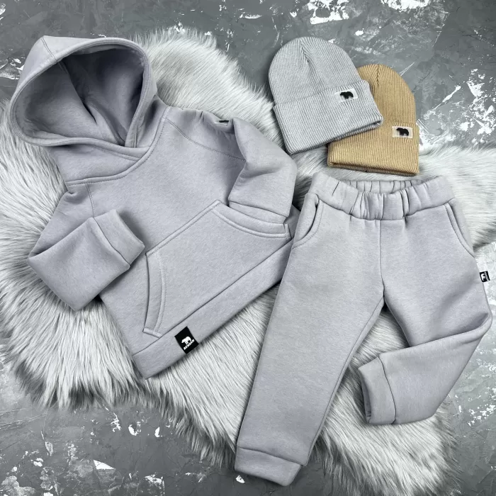 Спортивний дитячий костюм на флісі BEWARM midhight gray