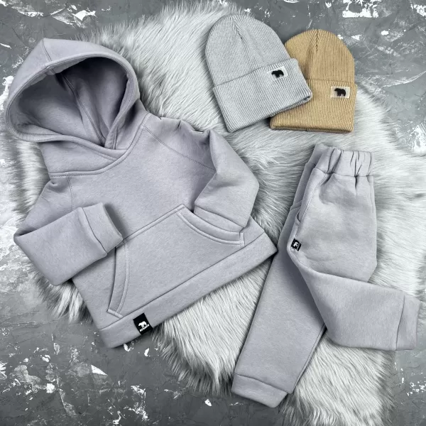 Спортивний дитячий костюм на флісі BEWARM midhight gray
