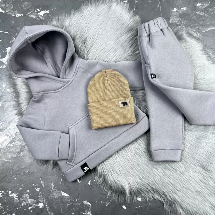 Спортивний дитячий костюм на флісі BEWARM midhight gray