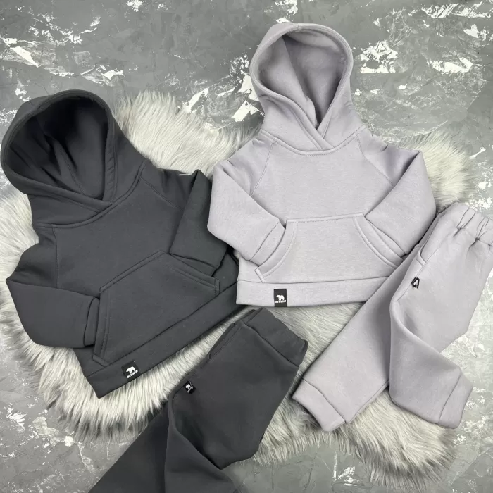 Спортивний дитячий костюм на флісі BEWARM Graphite