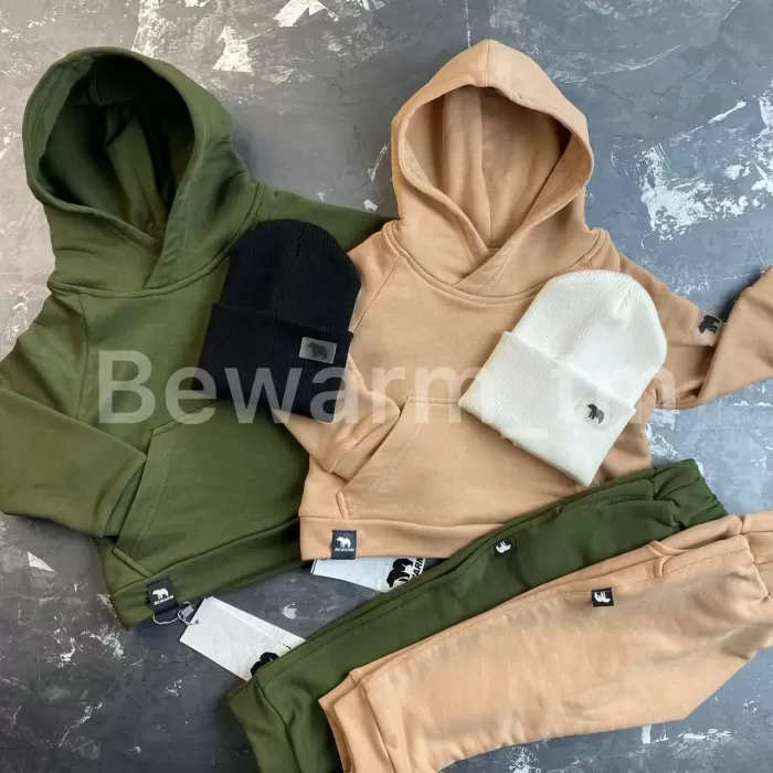 Спортивний дитячий костюм на флісі BEWARM Хакі