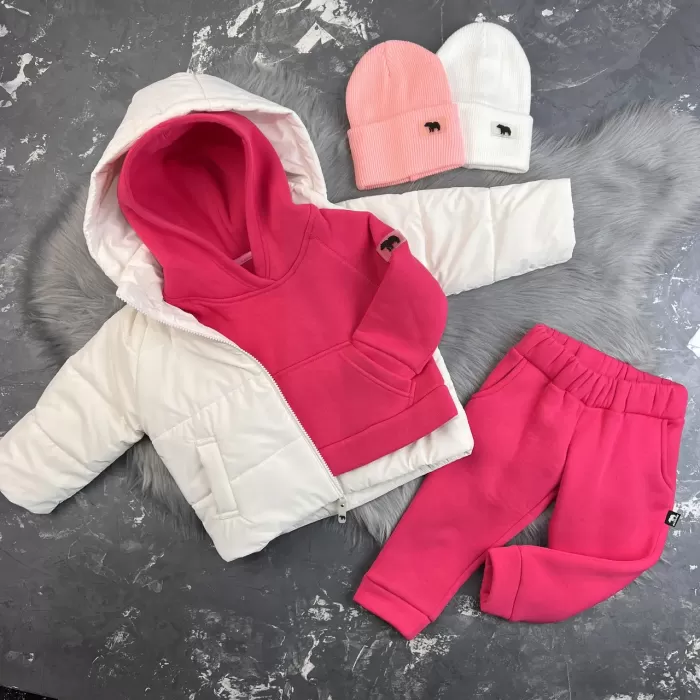 Спортивний дитячий костюм на флісі BEWARM Magenta