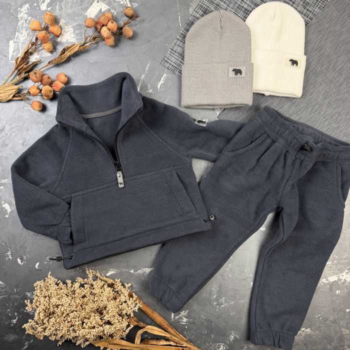 Спортивний дитячий костюм For Relax Polar Fleece BEWARM grafite