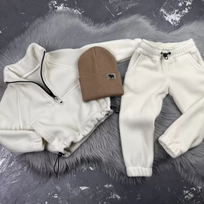 Спортивний дитячий костюм For Relax Polar Fleece BEWARM milk