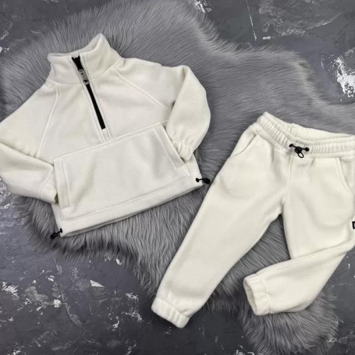 Спортивний дитячий костюм For Relax Polar Fleece BEWARM milk
