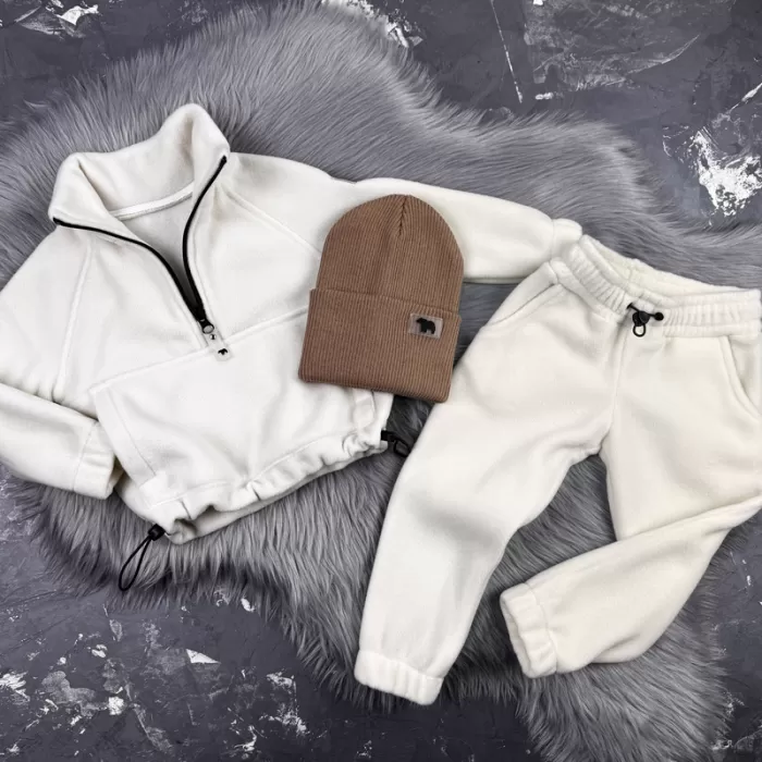 Спортивний дитячий костюм For Relax Polar Fleece BEWARM milk